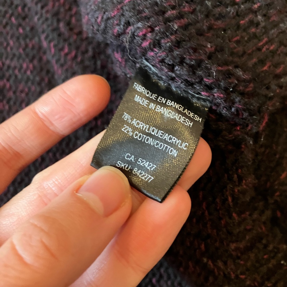 Lily Morgan Cotton blend Black and dark red Turtleneck Sweater in size L and XL - Picture 11 of 13